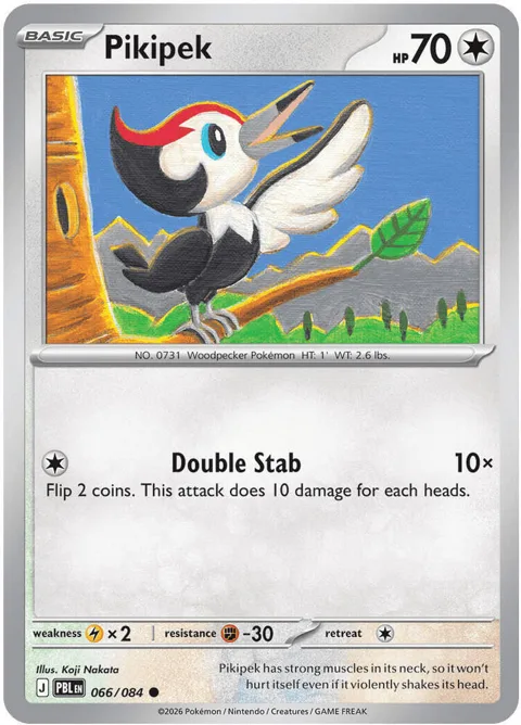 Pikipek #066/084 Pokémon card from Pitch Black