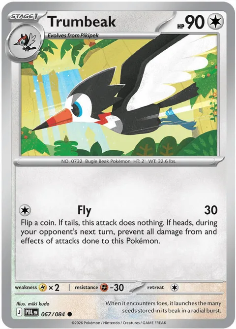 Trumbeak #067/084 Pokémon card from Pitch Black