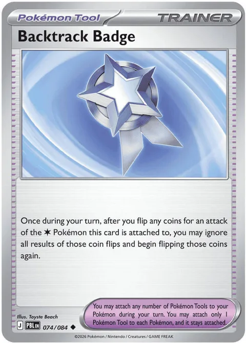 Backtrack Badge #074/084 Reverse Holofoil Pokémon card from Pitch Black