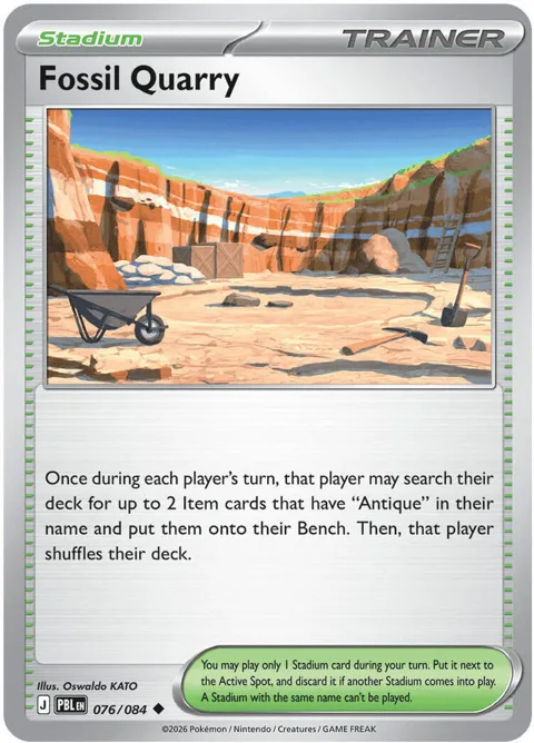 Fossil Quarry #076/084 Reverse Holofoil Pokémon card from Pitch Black