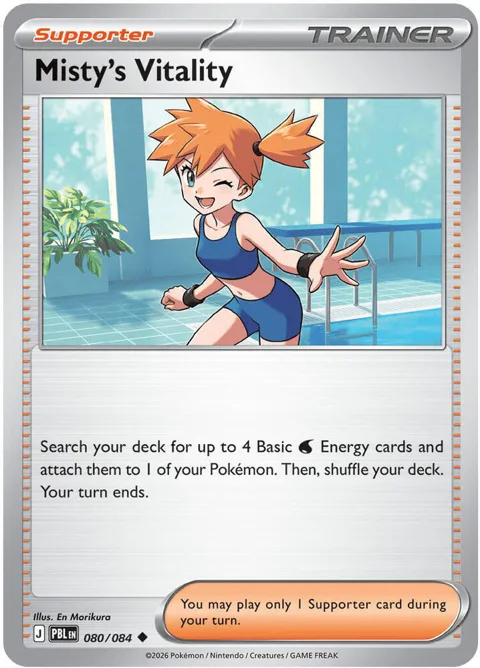 Misty's Vitality #080/084 Reverse Holofoil Pokémon card from Pitch Black