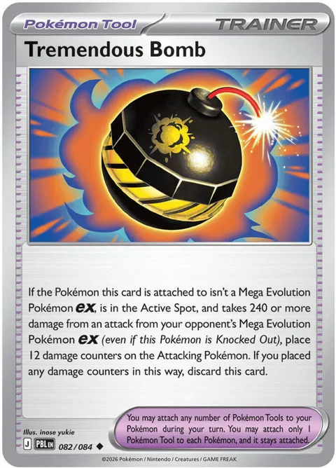 Tremendous Bomb #082/084 Reverse Holofoil Pokémon card from Pitch Black