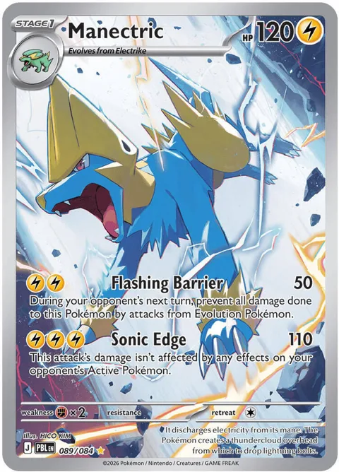 Manectric #089/084 Holofoil Pokémon card from Pitch Black