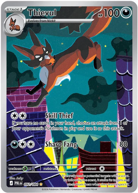 Thievul #092/084 Holofoil Pokémon card from Pitch Black