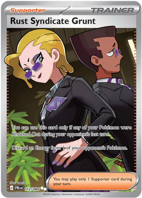 Rust Syndicate Grunt #112/084 Holofoil Pokémon card from Pitch Black