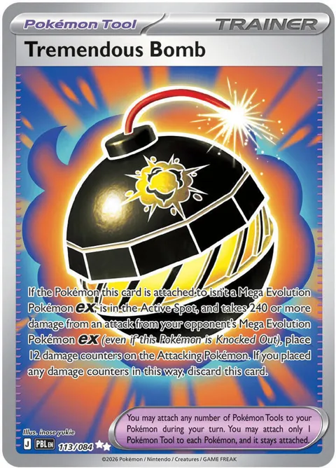 Tremendous Bomb #113/084 Holofoil Pokémon card from Pitch Black