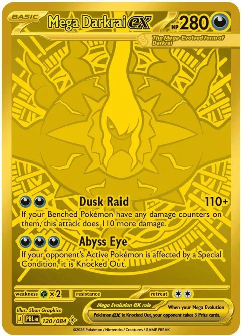 Mega Darkrai ex #120/084 Holofoil Pokémon card from Pitch Black