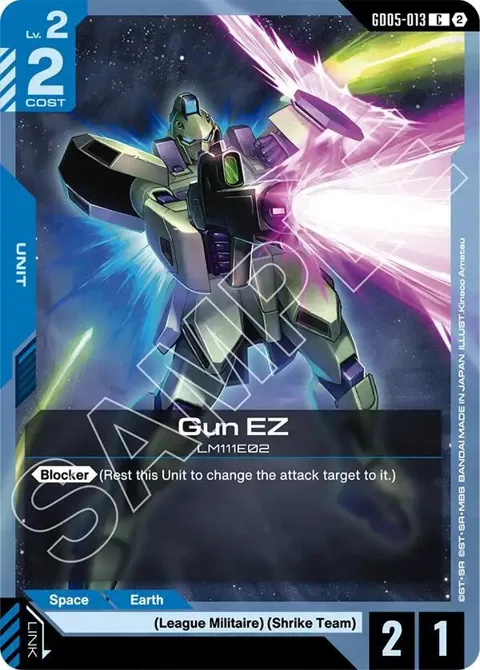 Gun EZ GD05-013 Gundam card from Freedom Ascension