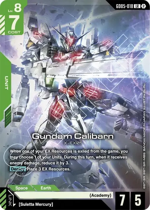 Gundam Calibarn GD05-018 Gundam card from Freedom Ascension