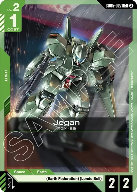 Jegan GD05-027 Gundam card from Freedom Ascension