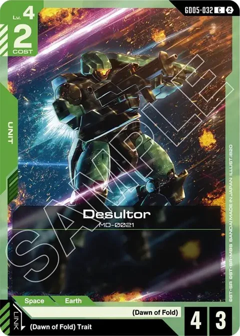 Desultor GD05-032 Gundam card from Freedom Ascension