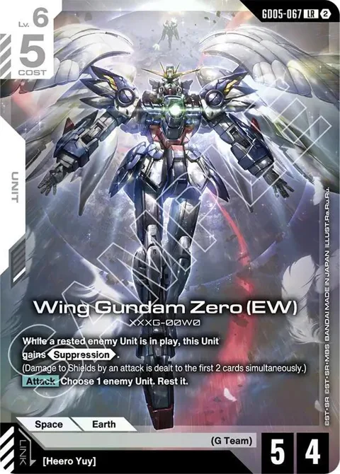 Wing Gundam Zero EW GD05-067 Gundam card from Freedom Ascension