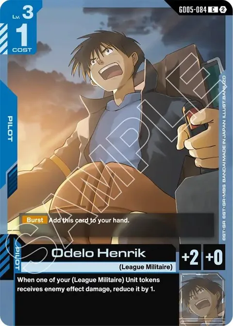 Odelo Henrik GD05-084 Gundam card from Freedom Ascension