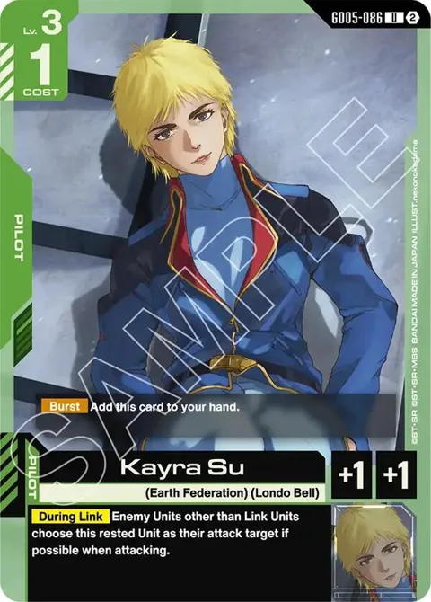 Kayra Su GD05-086 Gundam card from Freedom Ascension