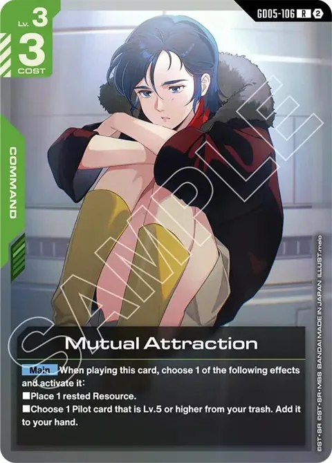 Mutual Attraction GD05-106 Gundam card from Freedom Ascension
