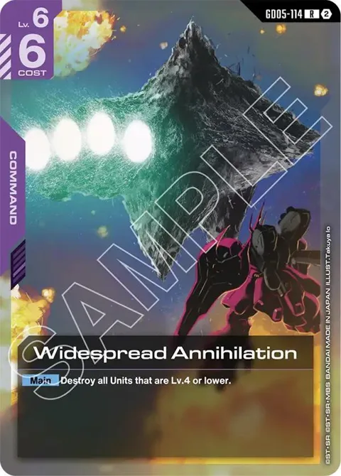 Widespread Annihilation GD05-114 Gundam card from Freedom Ascension