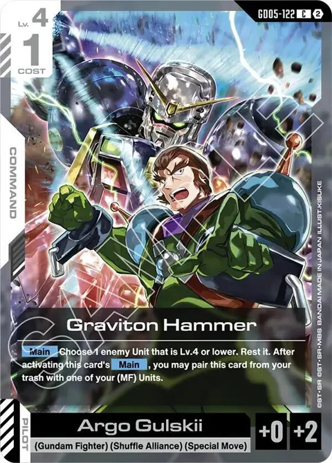 Graviton Hammer GD05-122 Gundam card from Freedom Ascension