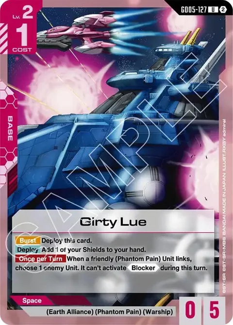 Girty Lue GD05-127 Gundam card from Freedom Ascension