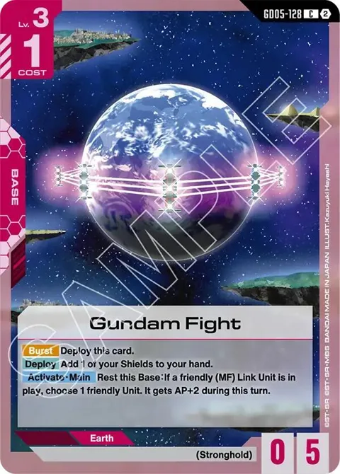 Gundam Fight GD05-128 Gundam card from Freedom Ascension