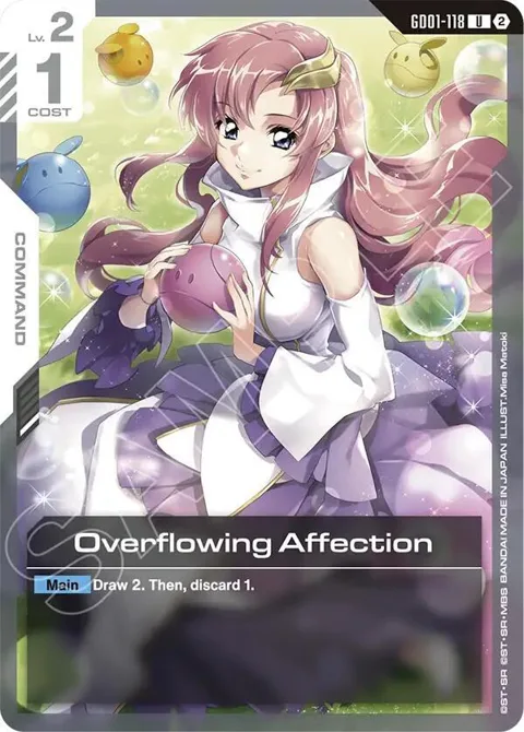 Overflowing Affection GD01-118 SC01 Gundam card from Deck Build Box Freedom Ascension