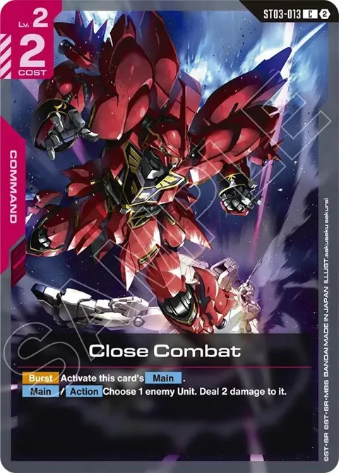 Close Combat ST03-013 SC01 Gundam card from Deck Build Box Freedom Ascension