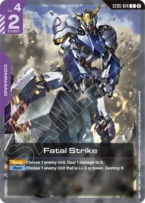 Fatal Strike ST05-014 SC01 Gundam card from Deck Build Box Freedom Ascension