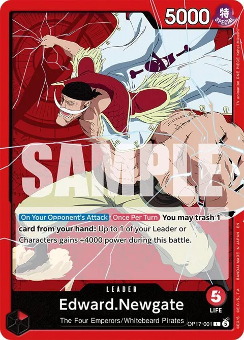 Edward.Newgate OP17-001 One Piece card from The World's Strongest Warriors