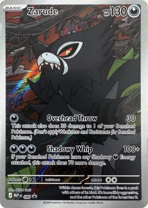 Zarude #088 Holofoil Pokémon card from Mega Evolution Promo
