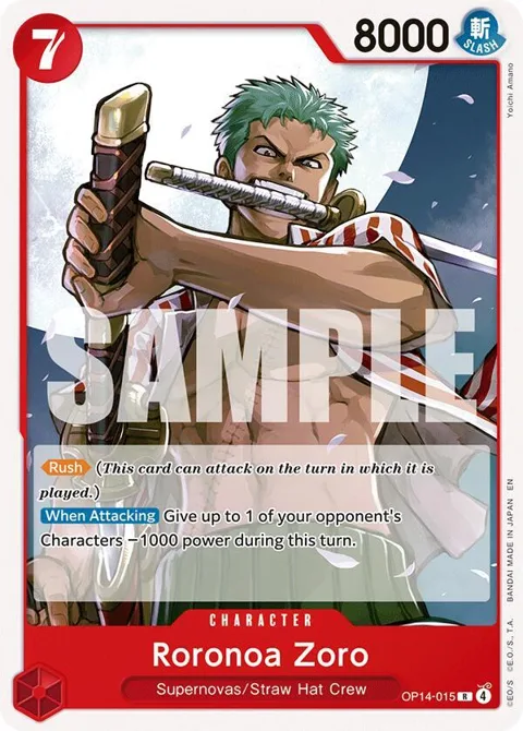 Roronoa Zoro OP14-015 ST31 One Piece card from Starter Deck 31: RED Monkey.D.Luffy