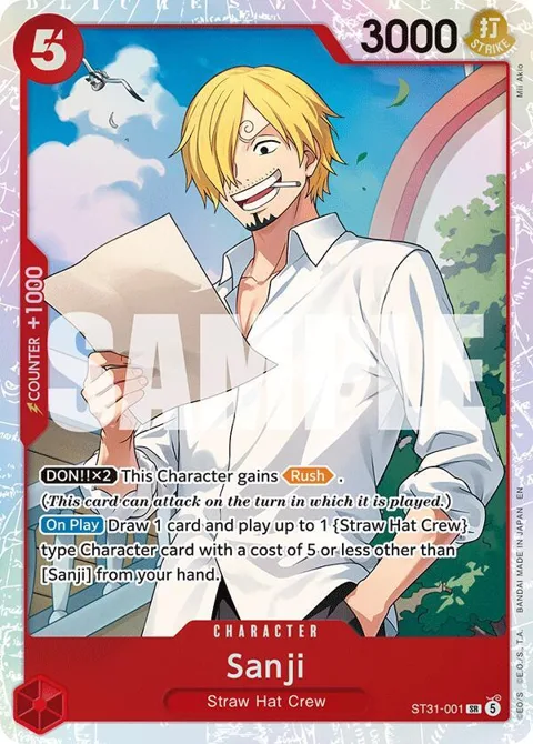 Sanji ST31-001 One Piece card from Starter Deck 31: RED Monkey.D.Luffy