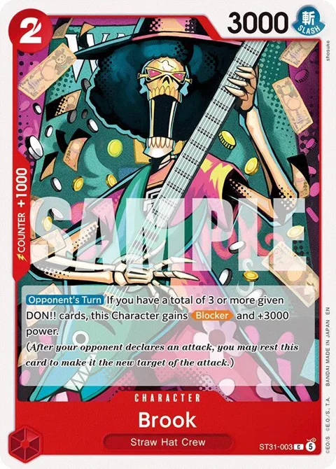 Brook ST31-003 One Piece card from Starter Deck 31: RED Monkey.D.Luffy