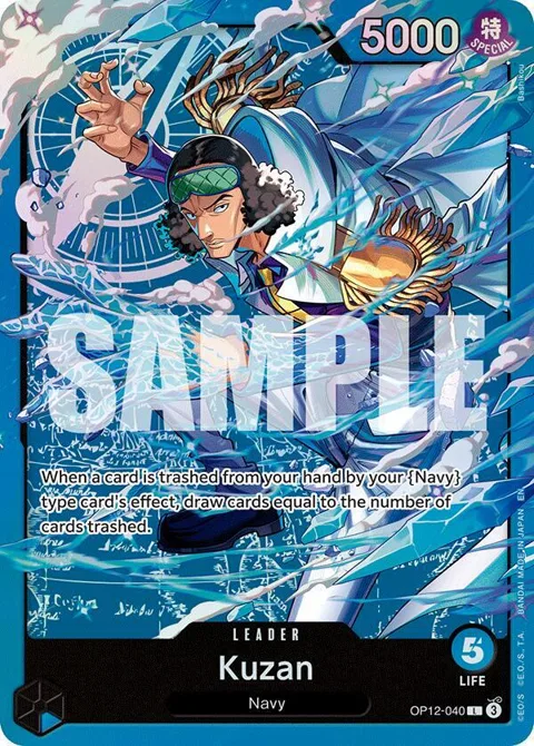 Kuzan OP12-040 ST33 One Piece card from Starter Deck 33: BLUE Kuzan