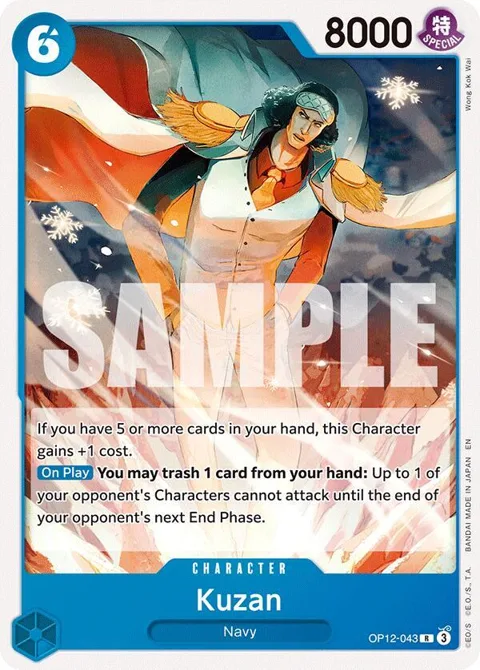 Kuzan OP12-043 ST33 One Piece card from Starter Deck 33: BLUE Kuzan