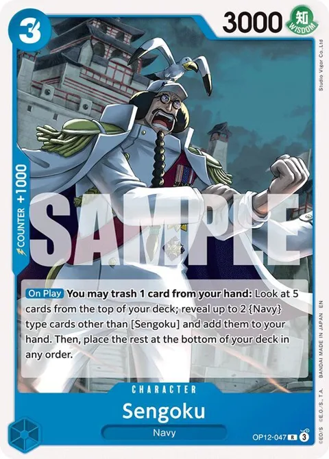 Sengoku OP12-047 ST33 One Piece card from Starter Deck 33: BLUE Kuzan