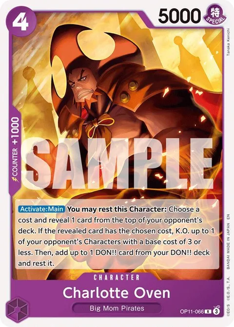 Charlotte Oven OP11-066 ST34 One Piece card from Starter Deck 34: PURPLE Charlotte Katakuri