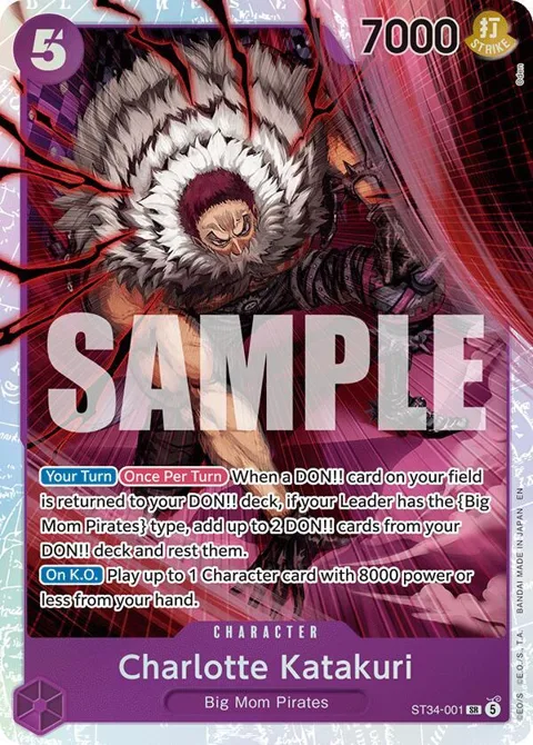 Charlotte Katakuri ST34-001 One Piece card from Starter Deck 34: PURPLE Charlotte Katakuri