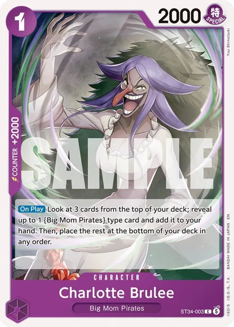 Charlotte Brulee ST34-003 One Piece card from Starter Deck 34: PURPLE Charlotte Katakuri