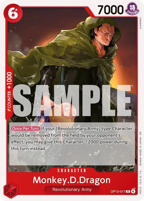 Monkey.D.Dragon OP13-017 ST35 One Piece card from Starter Deck 35: RED/BLACK Sabo