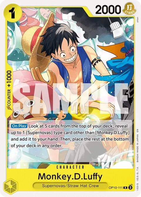 Monkey.D.Luffy OP10-111 ST36 One Piece card from Starter Deck 36: YELLOW Eustass"Captain"Kid