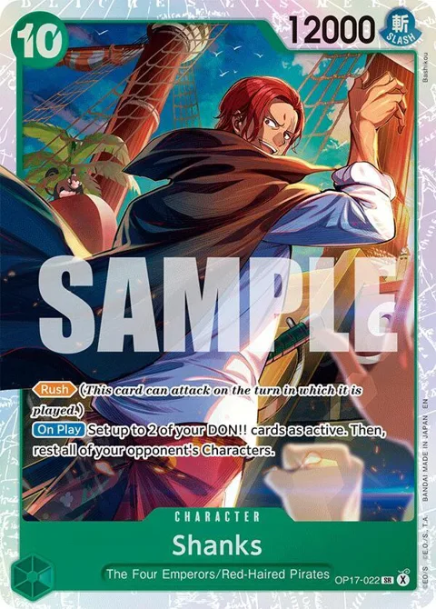 Shanks OP17-022 One Piece card from The World's Strongest Warriors