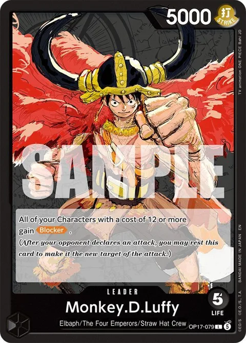 Monkey.D.Luffy OP17-079 One Piece card from The World's Strongest Warriors