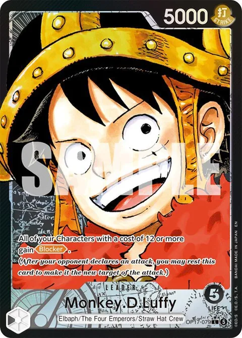 Monkey.D.Luffy Alt Art OP17-079 One Piece card from The World's Strongest Warriors