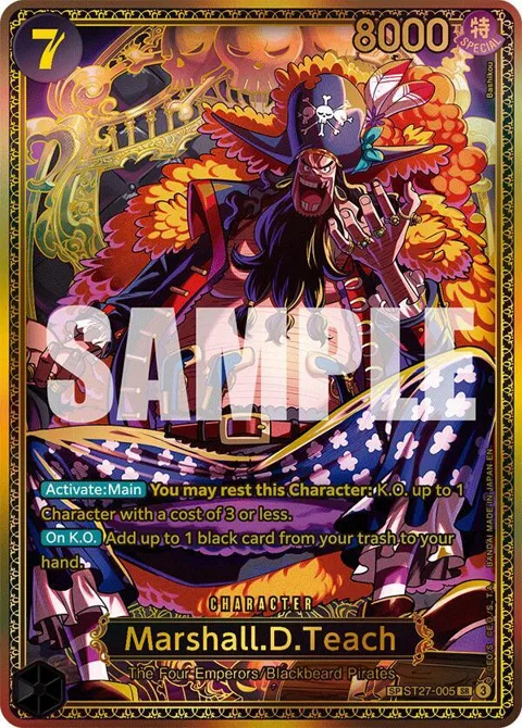 Marshall.D.Teach SP ST27-005 One Piece card from The World's Strongest Warriors
