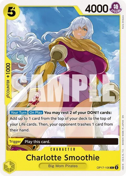 Charlotte Smoothie OP17-106 One Piece card from The World's Strongest Warriors