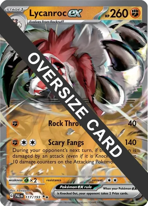 Lycanroc ex #117/193 Holofoil Pokémon card from Jumbo Cards