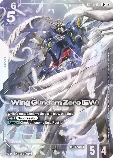 Wing Gundam Zero EW LR+ GD05-067 Gundam card from Freedom Ascension