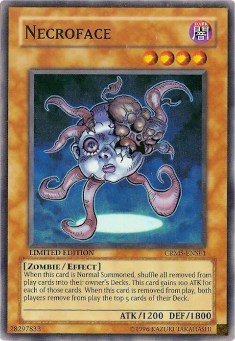 Necroface CRMS-ENSE1 Yu-Gi-Oh card from Crimson Crisis