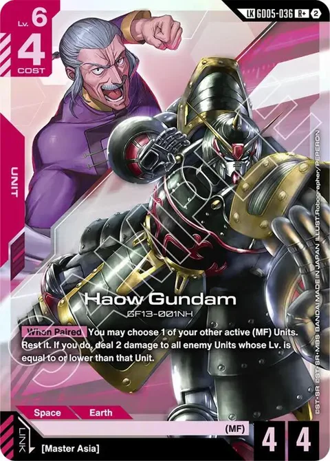 Haow Gundam R+ Link Rare GD05-036 Gundam card from Freedom Ascension