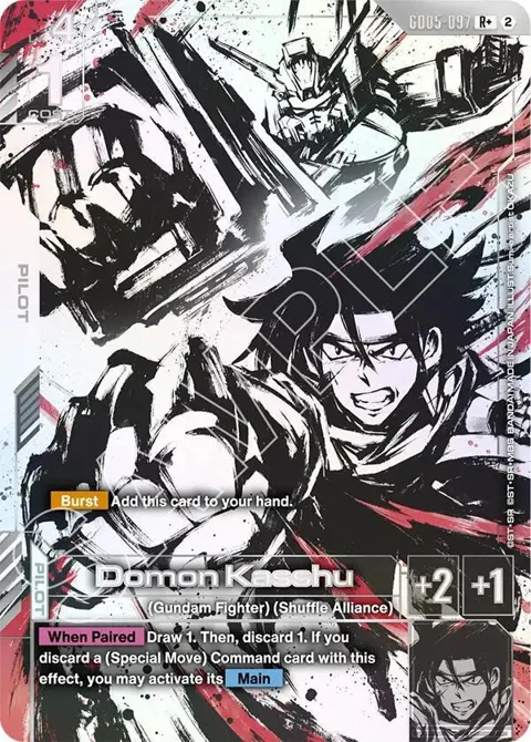 Domon Kasshu R+ GD05-097 Gundam card from Freedom Ascension