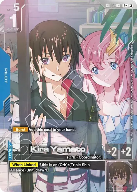Kira Yamato R+ GD05-081 Gundam card from Freedom Ascension